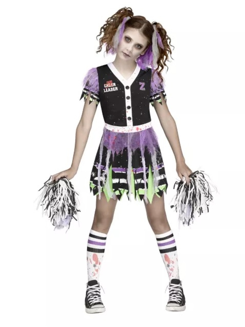 Spirit Kids Zombie Fear Leader Costume - Black & Purple